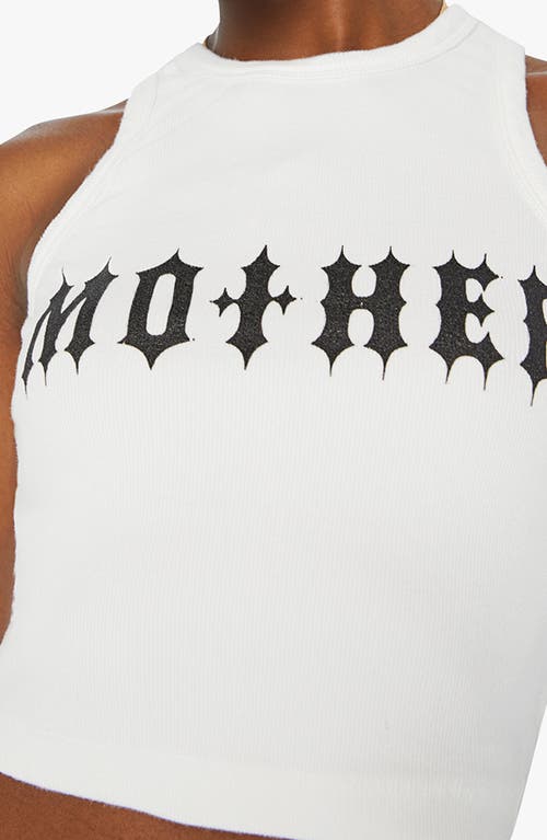 Shop Mother The Chin Ups Chop Crop Graphic Tank In  Gothic