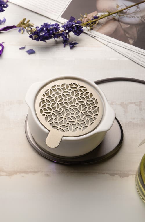 Ohom Jun Self-heating Diffuser Set In Jasmine White