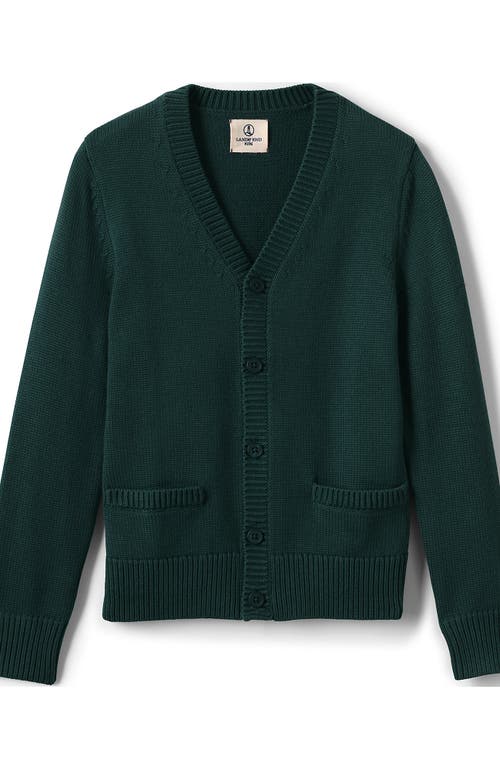 LANDS' END LANDS' END SCHOOL UNIFORM BOYS COTTON MODAL BUTTON FRONT CARDIGAN SWEATER