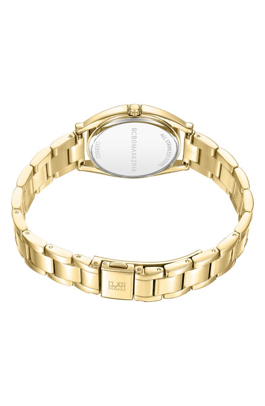 Shop Bcbg Max Azria Classic Mother Of Pearl Dial Bracelet Watch, 33.8mm In Gold