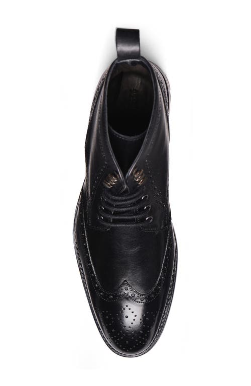 Anthony Veer Grant Wingtip Boots In Black