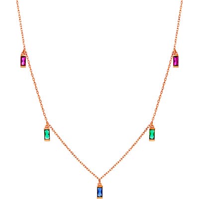 Lesa Michele Baguette Crystal Necklace