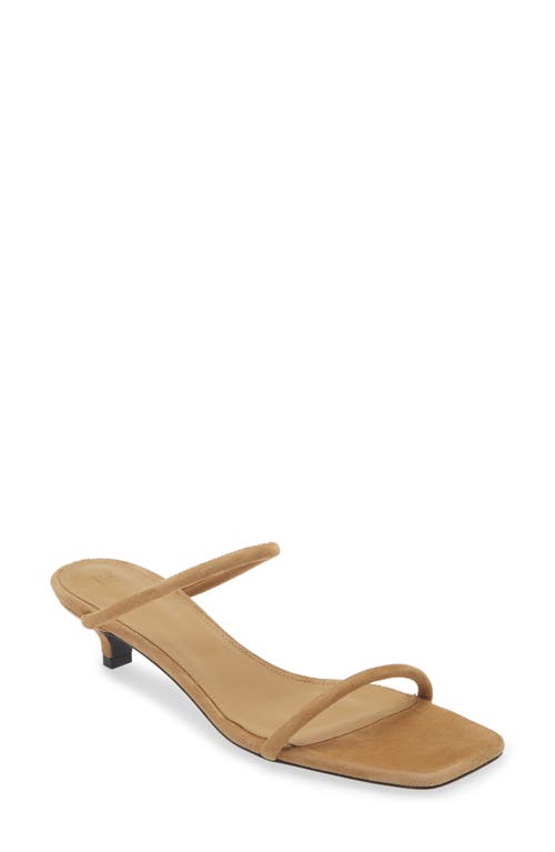 Totême Toteme Minimalist Kitten Heel Sandal In Caramel