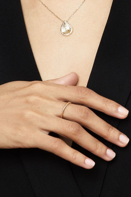 Oradina 14k Rose Gold Stackable Dawn Ring In Rose Gold