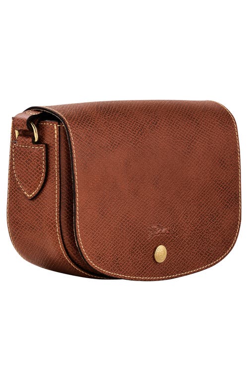 Shop Longchamp Épure Leather Crossbody Bag In Brown