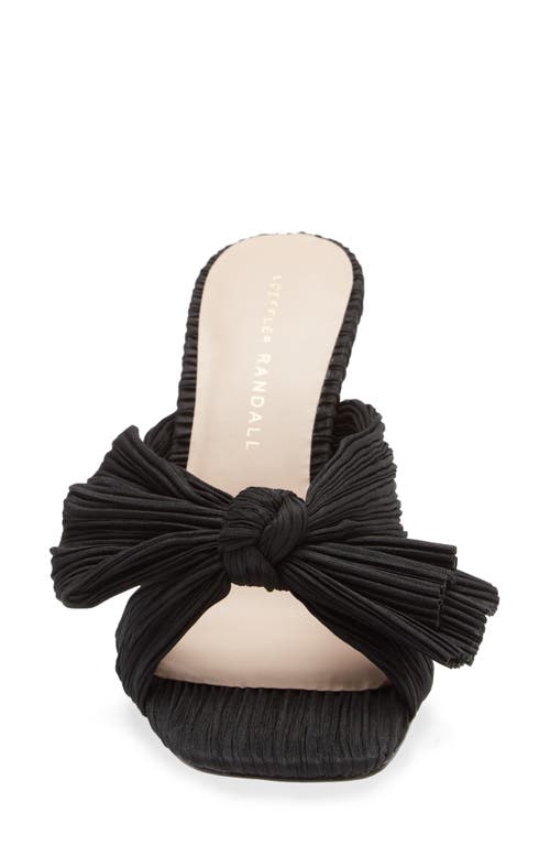 Loeffler Randall Claudia Pleated Skinny Heel Mule In Black In Black