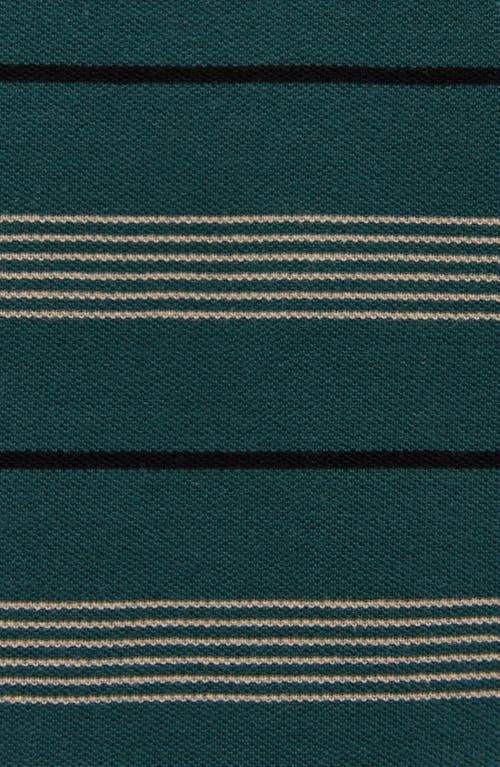 Shop Bench . Milos Striped Cotton T-shirt In Dark Green