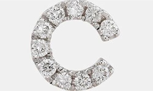 Bony Levy Single Initial Earring In White Gold/c