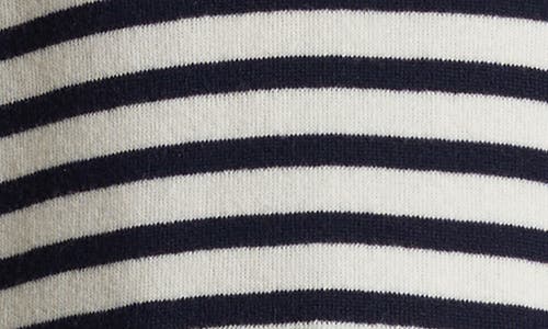 Shop Khaite Viola Stripe Cashmere Sweater In Ivory/navy Stripe