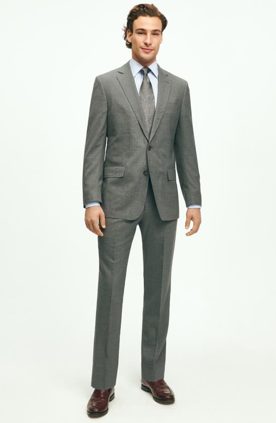 Brooks Brothers Performance Water Repellent Wool Suit Jacket In Lightgrey