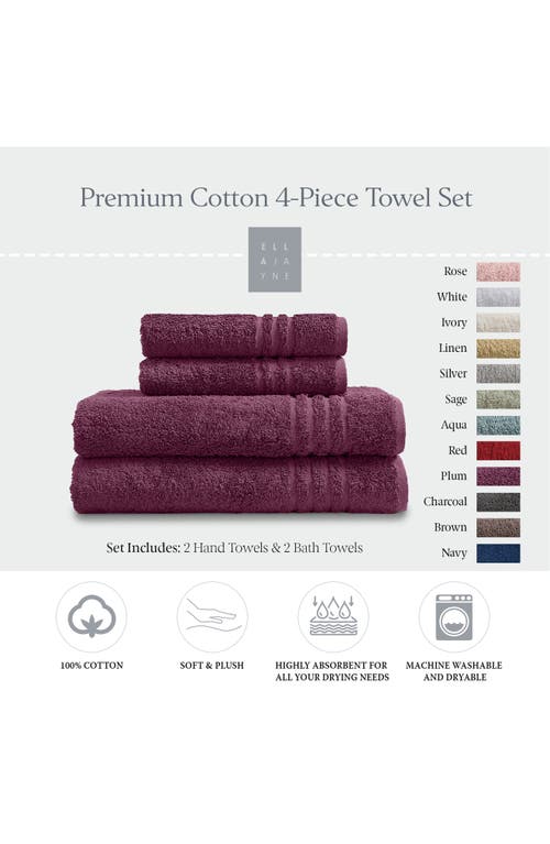 ELLA JAYNE HOME ELLA JAYNE HOME SOLID COTTON 4-PIECE TOWEL SET