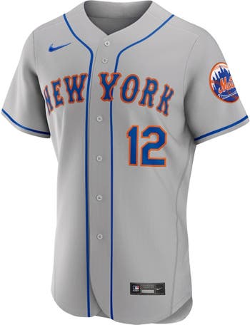 Nike Men's Nike Francisco Lindor Gray New York Mets Road Authentic Player  Jersey
