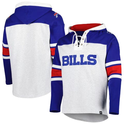 Women's Antigua Heather Gray Buffalo Bills Victory Chenille Pullover Sweatshirt