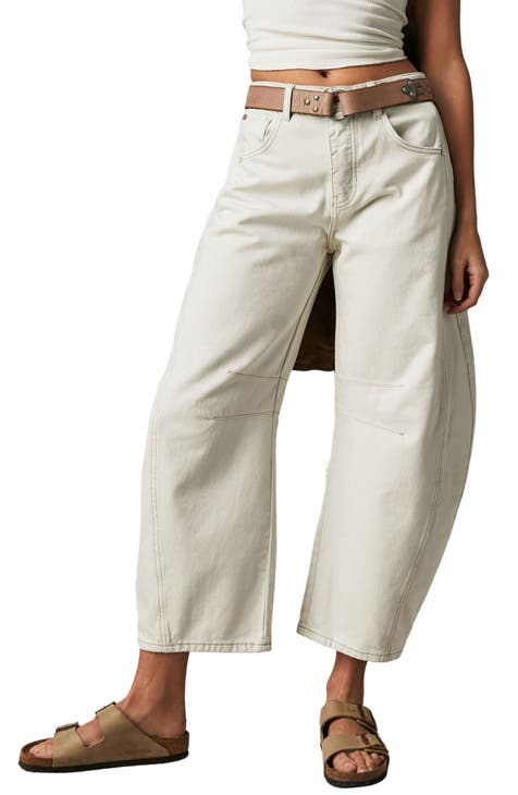 Women's Rayon Cotton Wide Leg Drawstring Capri, Capri Pants Loose