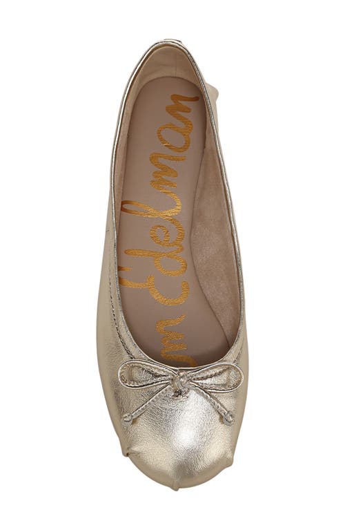 Shop Sam Edelman Zooey Ballet Flat In Gold Leaf