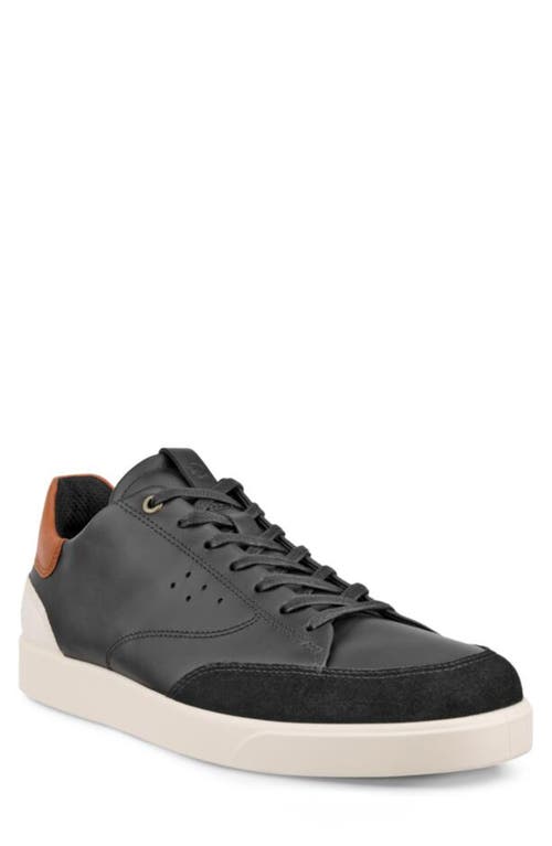 Shop Ecco Street Lite Sneaker In Black/cognac/limestone