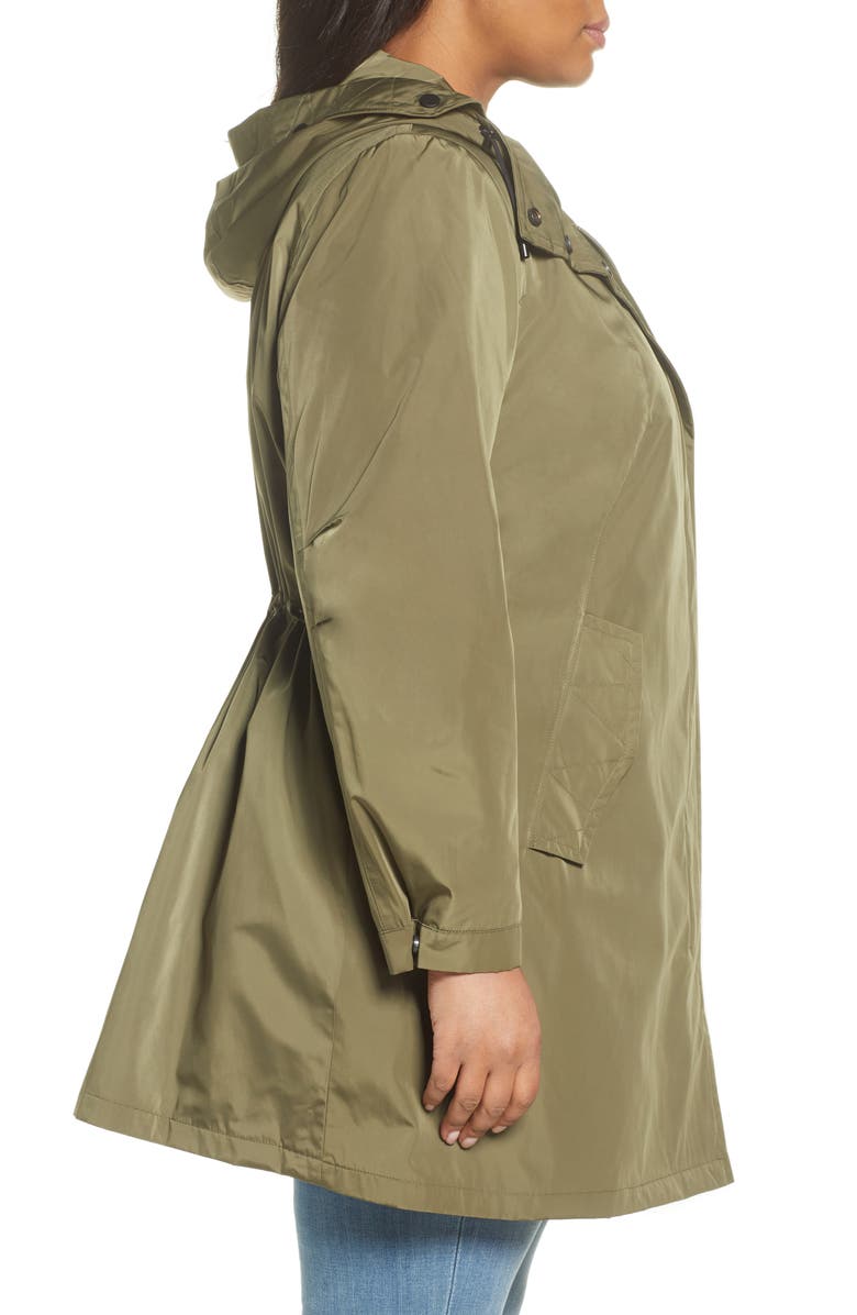 Gallery Water Repellent Hooded Raincoat, Alternate, color, 