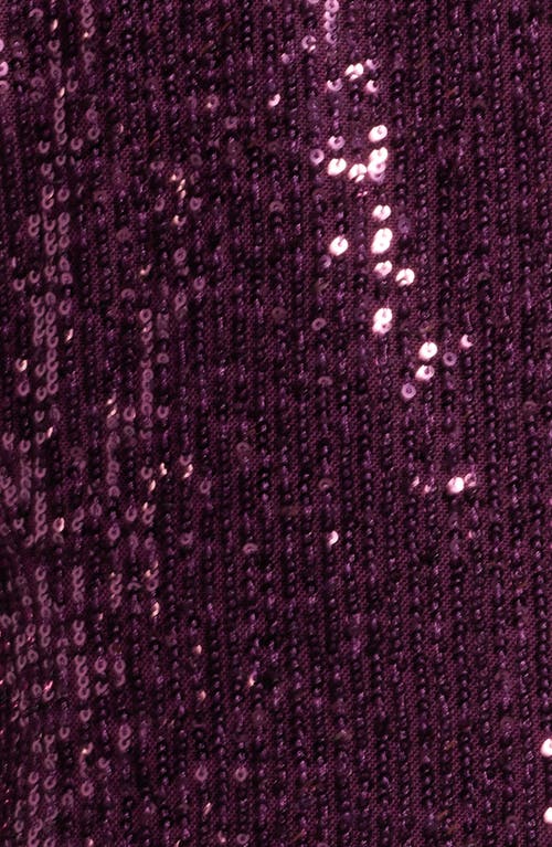 Anne Klein Sequin Shawl Collar Blazer In Deep Plum