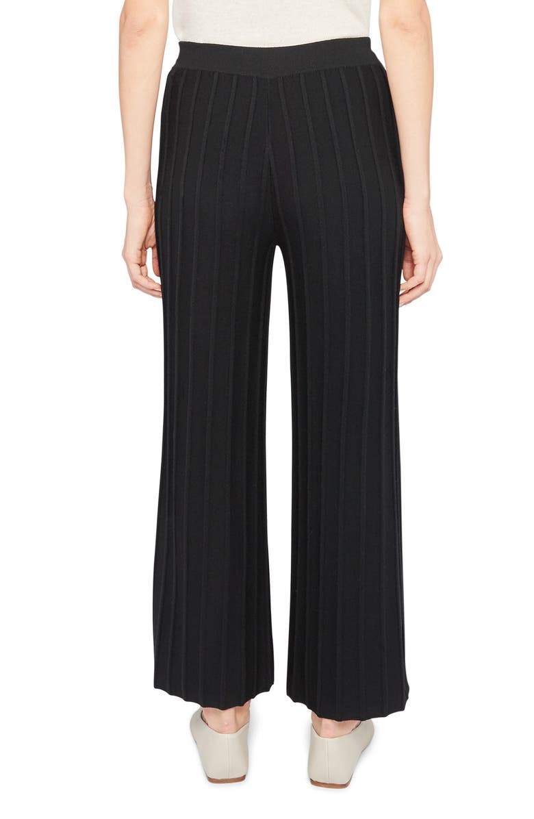 Theory Ribbed Wool Blend Wide Leg Pants, Alternate, color, 