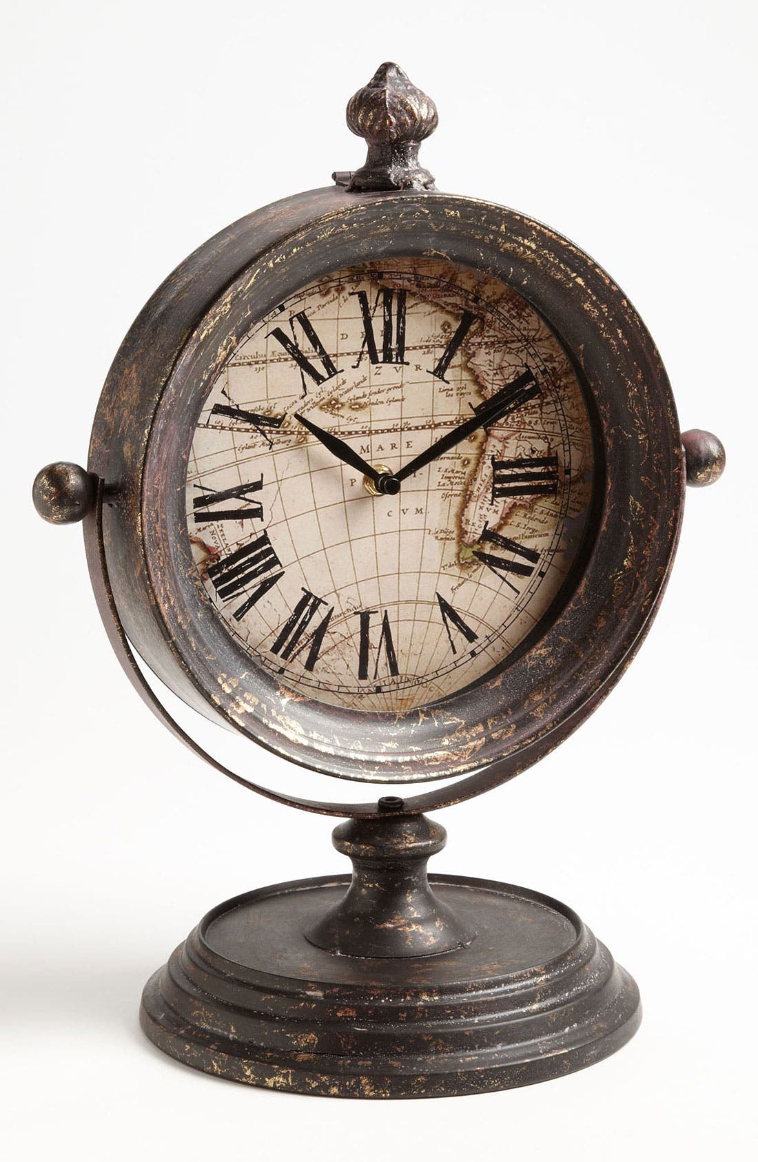 Antiqued Metal Pedestal Clock Nordstrom