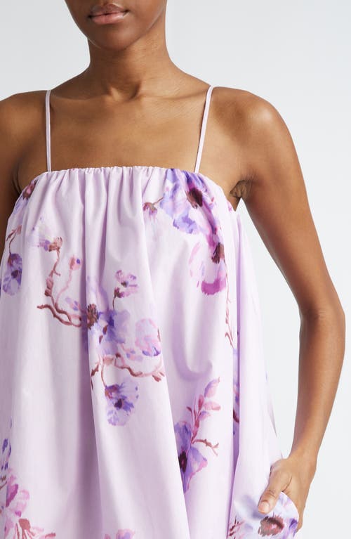 Shop Zimmermann Lightburst Puff Minidress In Purple Floral