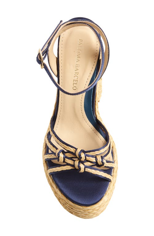 Shop Paloma Barceló Paloma Barcelo Melha Ankle Strap Platform Sandal In Indigo