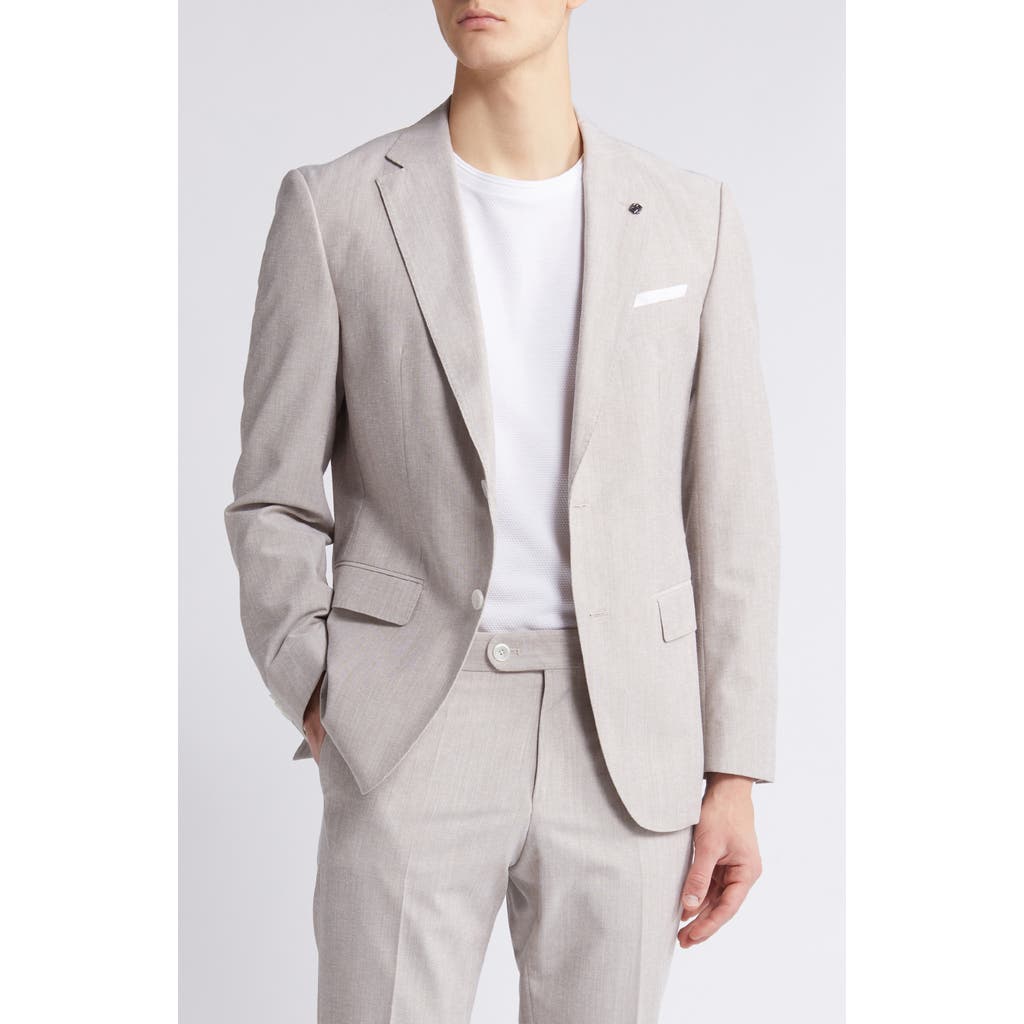 Hugo Boss Boss Hutson Mélange Cotton & Wool Blend Sport Coat In Medium Beige