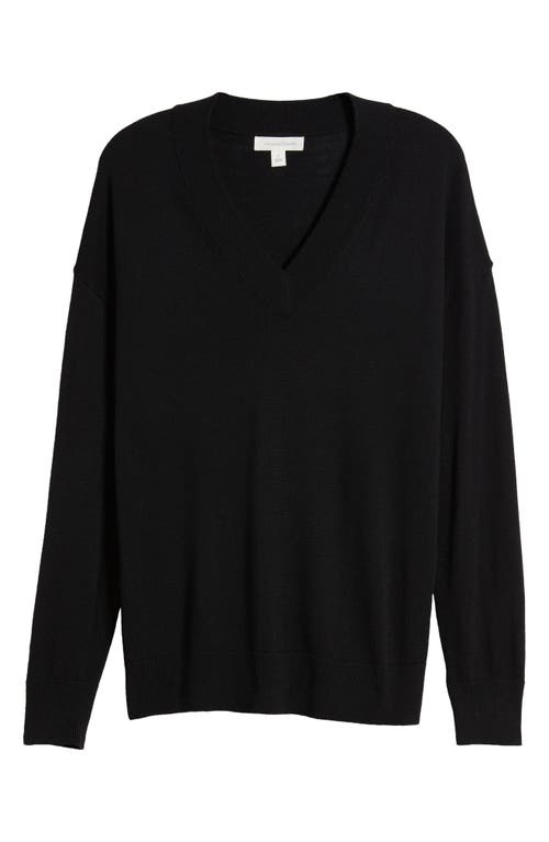 Shop Treasure & Bond Relaxed V-neck Sweater In Black