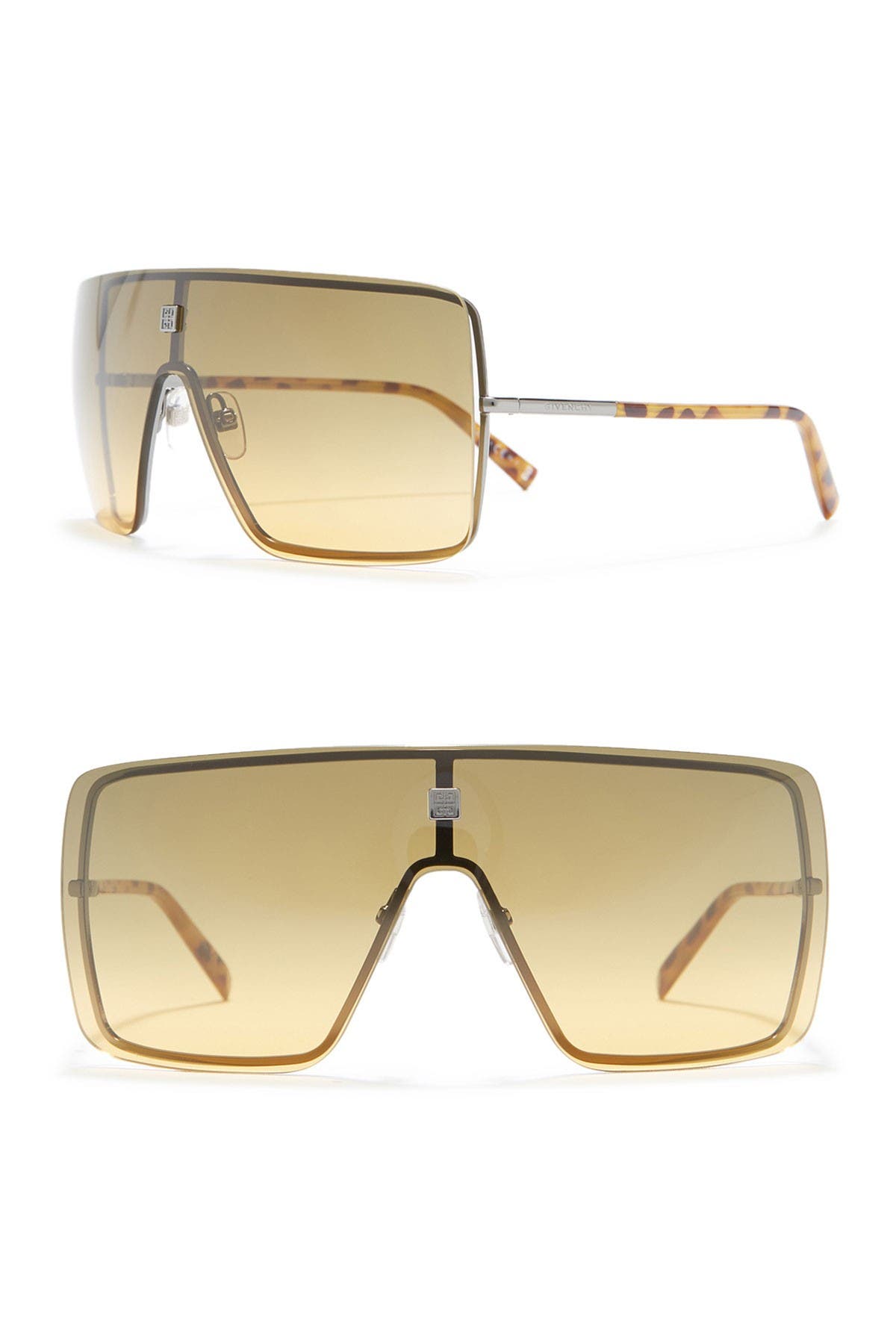Givenchy 99mm Oversized Shield Sunglasses In 0evo-eg
