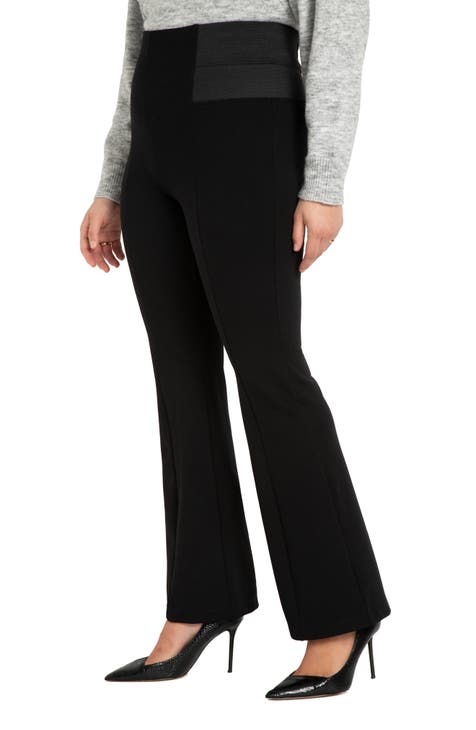 Plus Size Pintuck Pull-On Knit Pants