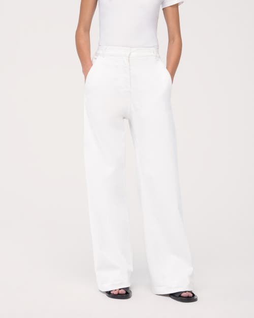 Another Tomorrow Carpenter Denim Pant In Off White