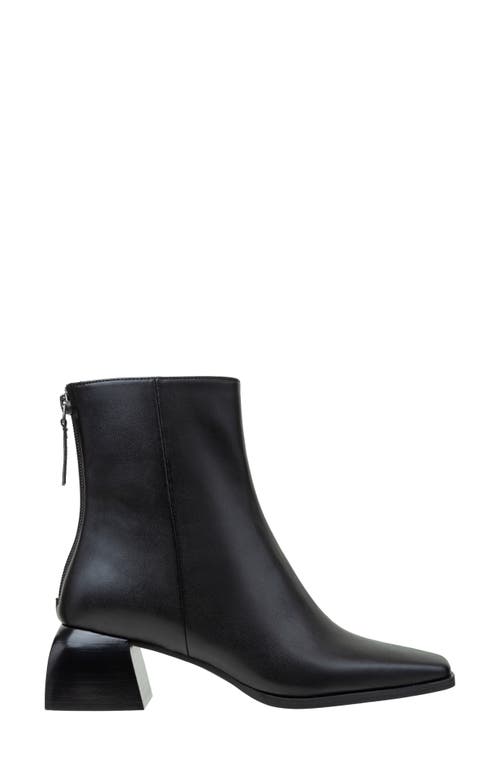 Shop Linea Paolo Sage Square Toe Bootie In Black/black