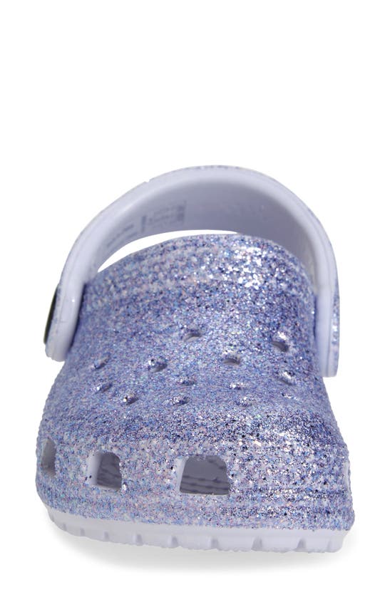 Shop Crocs Kids' Classic Glitter Clog In Frosted Glitter