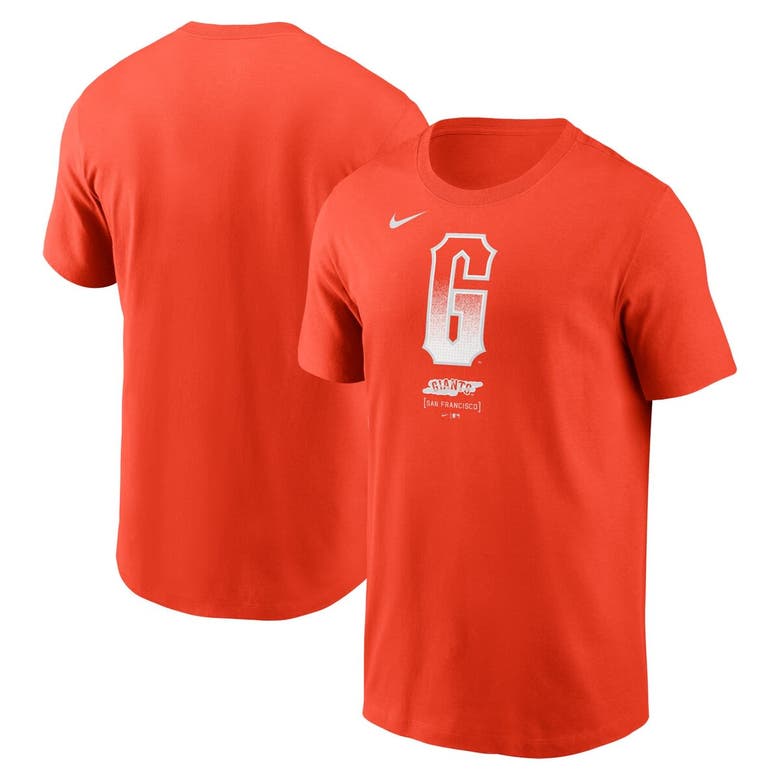 NIKE NIKE ORANGE SAN FRANCISCO GIANTS CITY CONNECT LARGE LOGO T-SHIRT