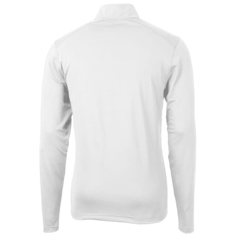 Shop Cutter & Buck White Ucf Knights Citronaut Adapt Eco Pique Recycled Quarter-zip Pullover Top