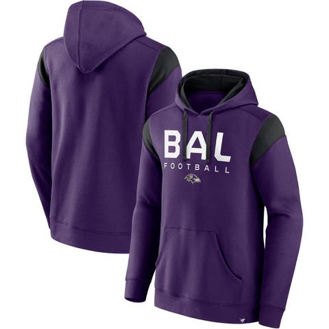 Men's Starter Purple/Gold Baltimore Ravens Playoffs Color Block Full-Zip Hoodie Size: Small