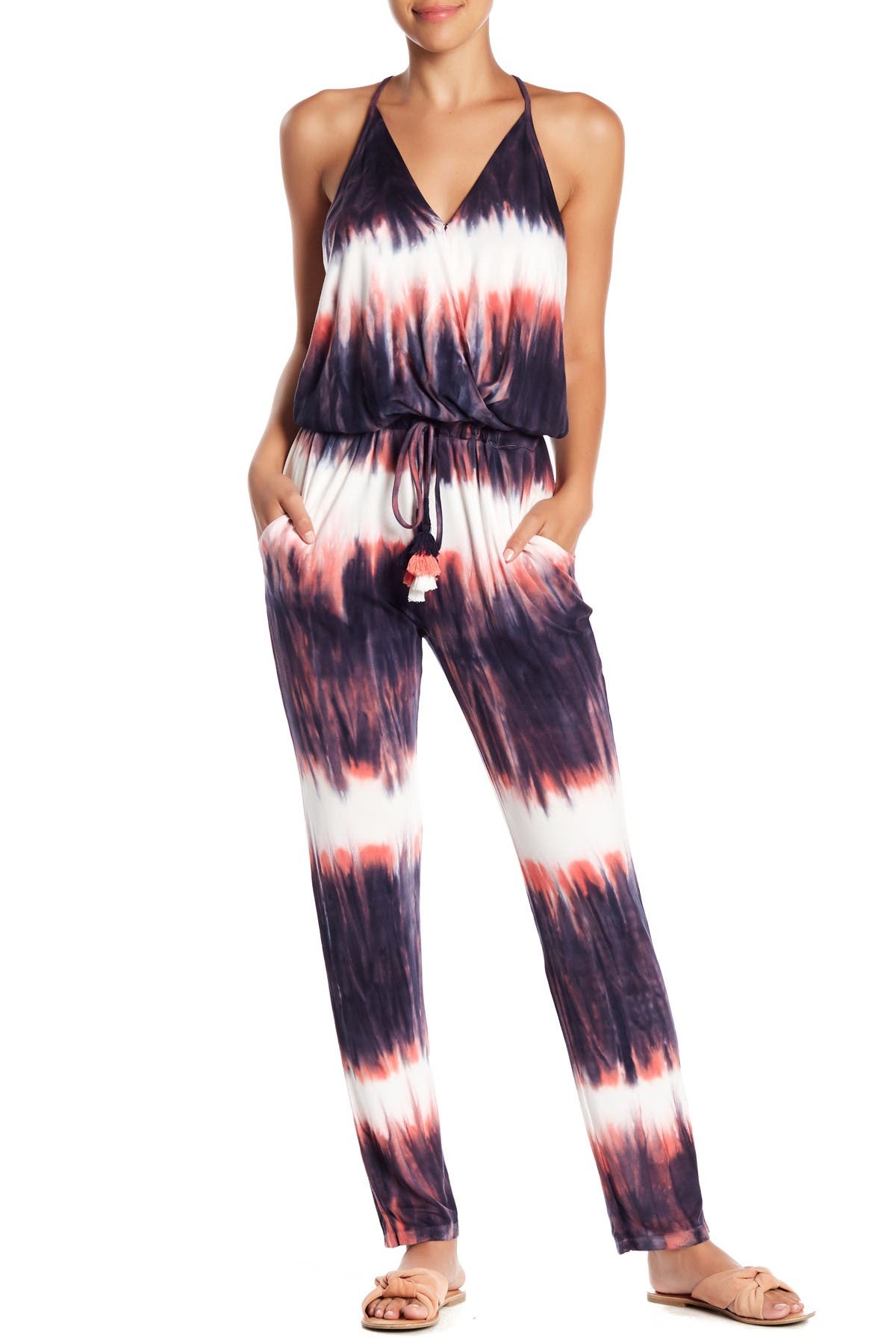 young fabulous and broke tie dye jumpsuit