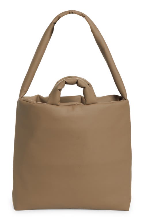 Medium Rubber Pillow Bag in Taupe