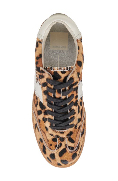 Shop Dolce Vita Notice Stitch Genuine Calf Hair Sneaker In Dark Leopard Calf Hair