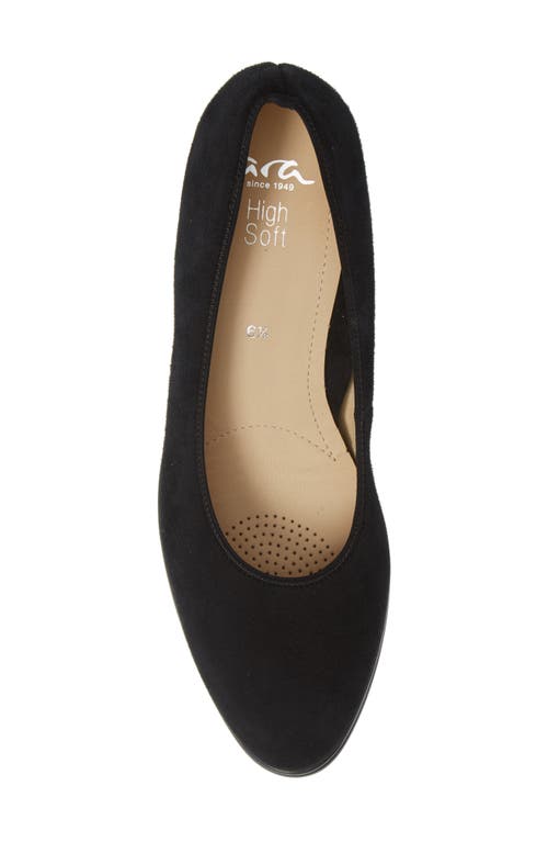 Shop Ara Ophelia Pump In Black/black Suede