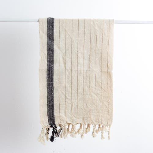 Shop Eastern Woven Drama Hand Towel In Stripe