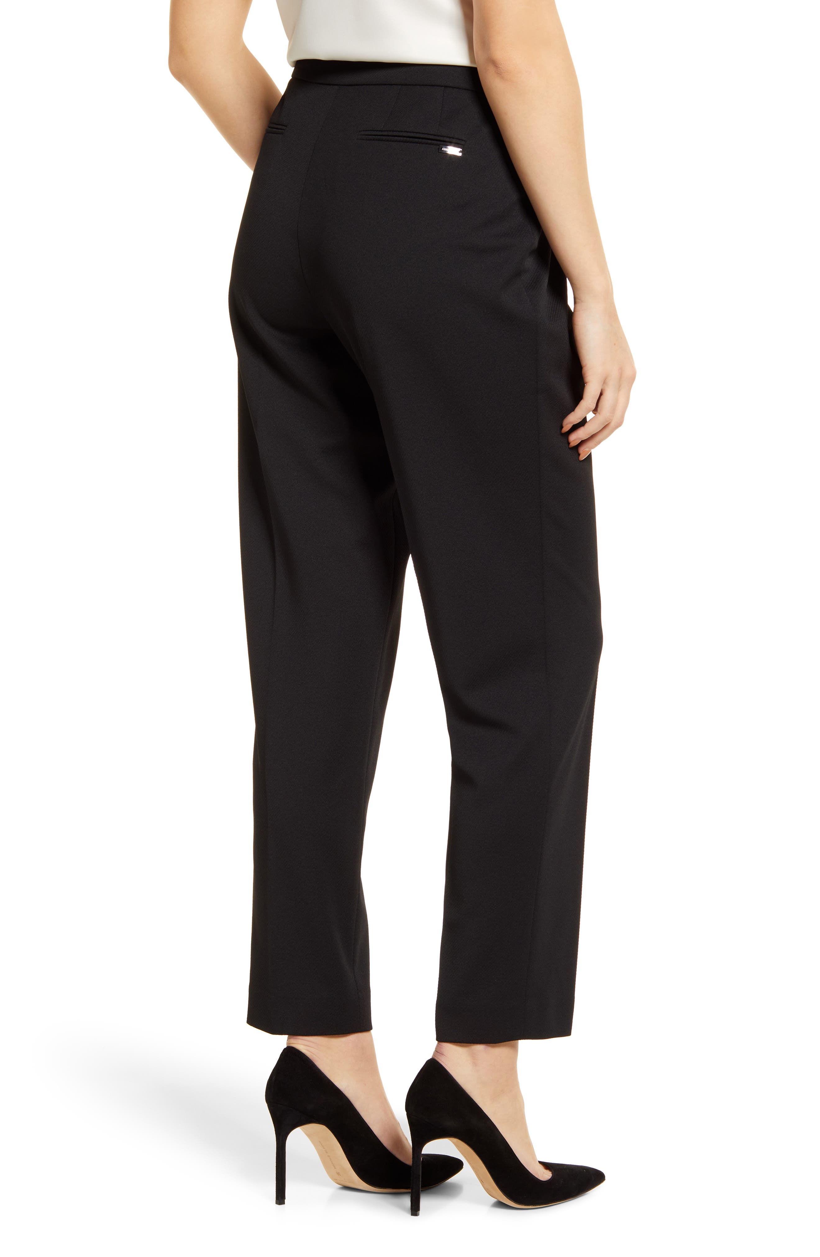 Anne Klein Ridge Twill Pleated Trousers 