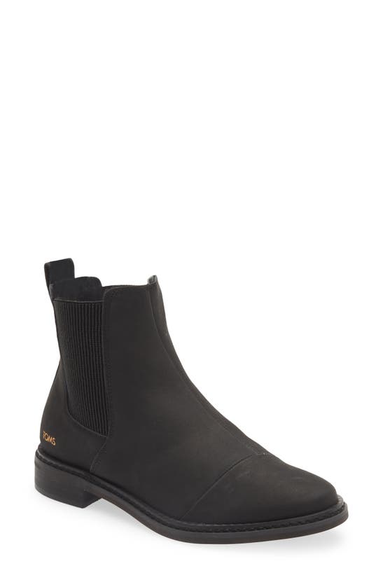 Toms Charlie Boot Womens Leather Pull On Ankle Boots In Black