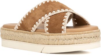 Aquatalia Sylvie Platform Espadrille Slide Sandal Women