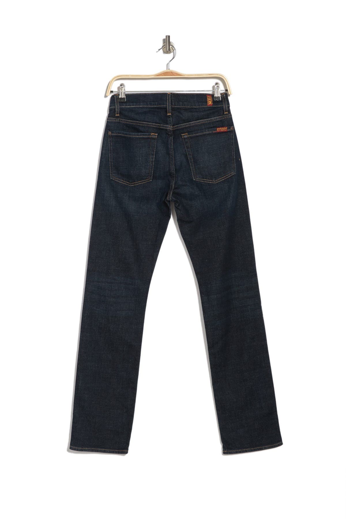 7 For All Mankind Slimmy Straight Leg Jeans In Dark Blue