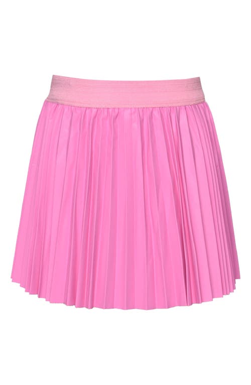 Truly Me Kids' Pleated Faux Leather Skirt Pink at Nordstrom,