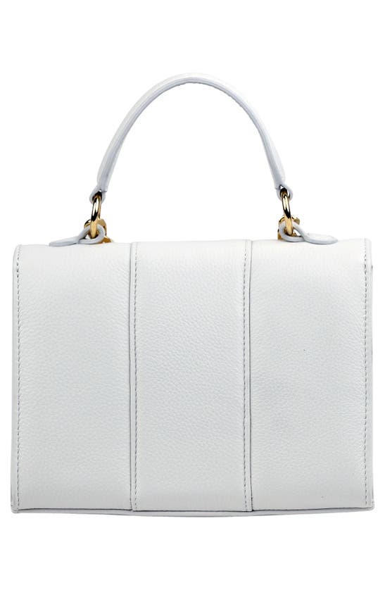 Liselle Kiss Meli Leather Top Handle Bag In White | ModeSens