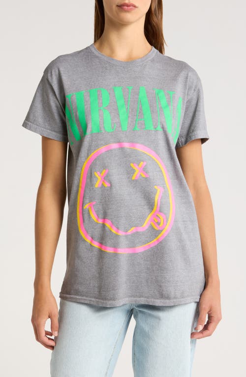 Merch Traffic Nirvana Graphic T-Shirt Charcoal Grey at Nordstrom,