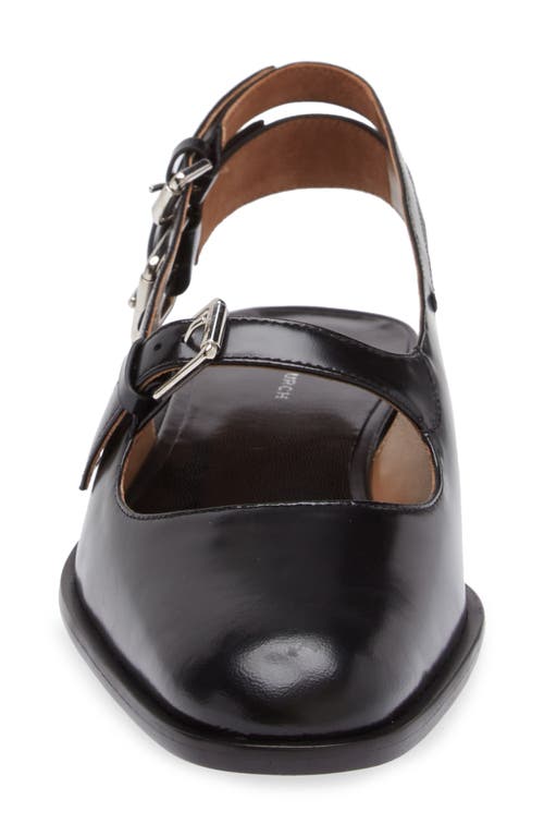 Tory Burch Multibuckle Slingback Flat In Perfect Black