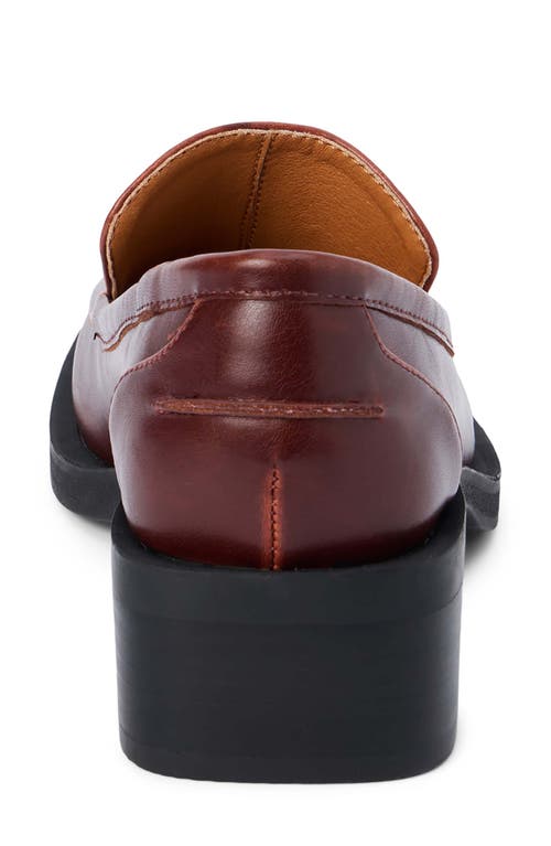 Shop Coconuts By Matisse Professor Block Heel Loafer In Mahogany